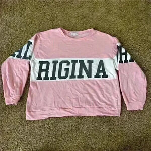 Fashion Nova Women's Pink Graphic Print Pullover Sweatshirt Size M